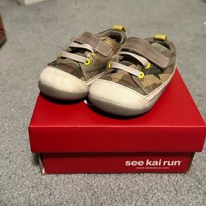 See Kai Run Stevie Camo First Walker Sneakers